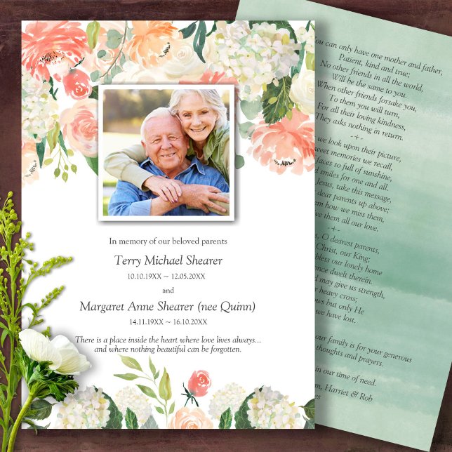 Cartões De Agradecimento Funcional | Prados Florai (Sympathy floral Celebration of Life, In Loving Memory, Forever in our Hearts Funeral thank you cards)