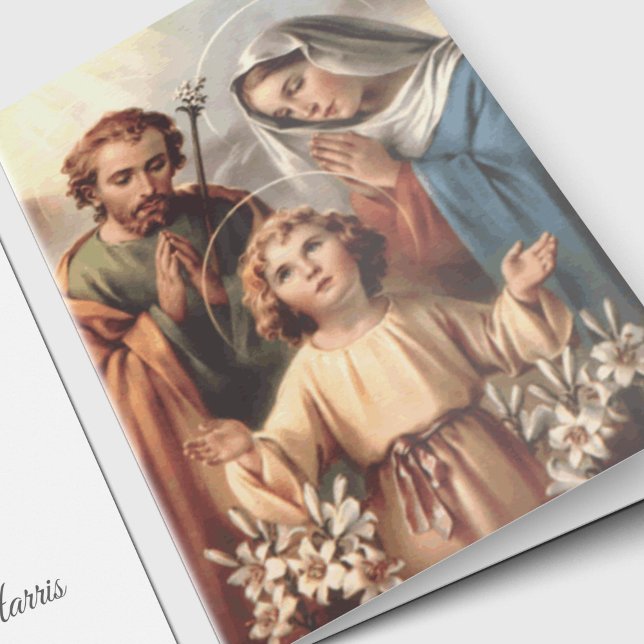 Cartões De Agradecimento Funcional | Sagrada Famíl (Holy Family Condolence Sympathy Bereavement Funeral Thank You Card)