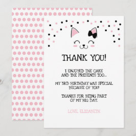 Cartões de Agradecimento Kitty Cat