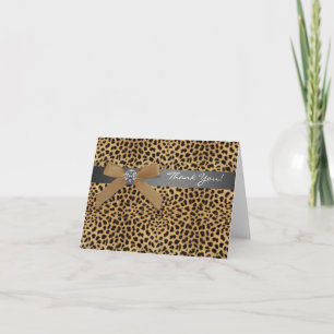Cartões de Agradecimento Leopardo