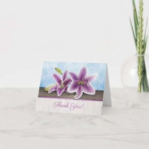 Cartões de Agradecimento Lírio Roxo Bonito