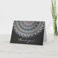 Cartões de Agradecimento Mandala Elegantes