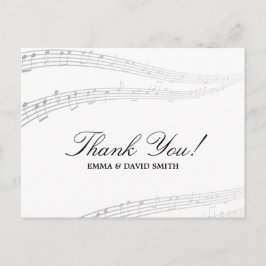 Cartões de agradecimento Musical Simples e Elegant