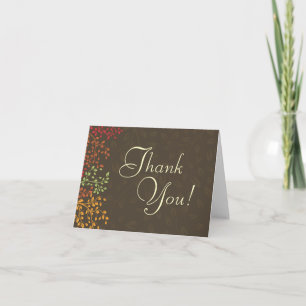 Cartões de Agradecimento para Casamento de Outono 