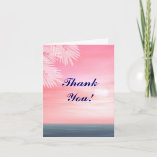 Cartões de agradecimento para casamento na praia