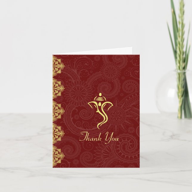 Cartões de Agradecimento para Casamento Vinayaka (Frente)