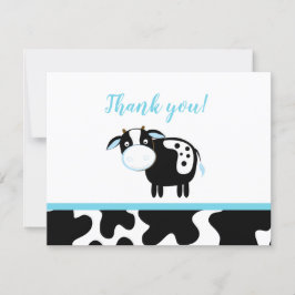 Cartões de agradecimento para chá de bebê da Vaca