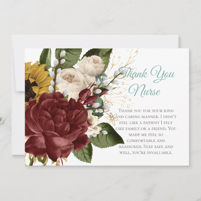 Cartões de Agradecimento para Enfermeiros - Múltip (Frente)