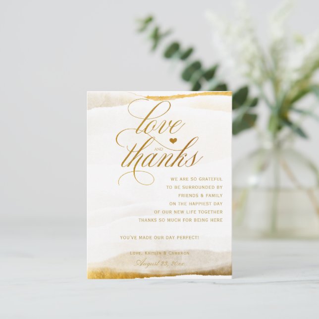 Cartões de Agradecimento para Mesa de Casamento |  (Em pé/Frente)