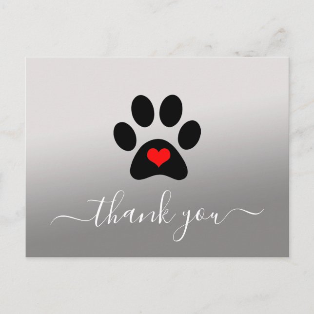 Cartões de Agradecimento para Negócios de Patas de (Frente)