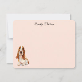 Cartões de agradecimento personalizados Basset Hou