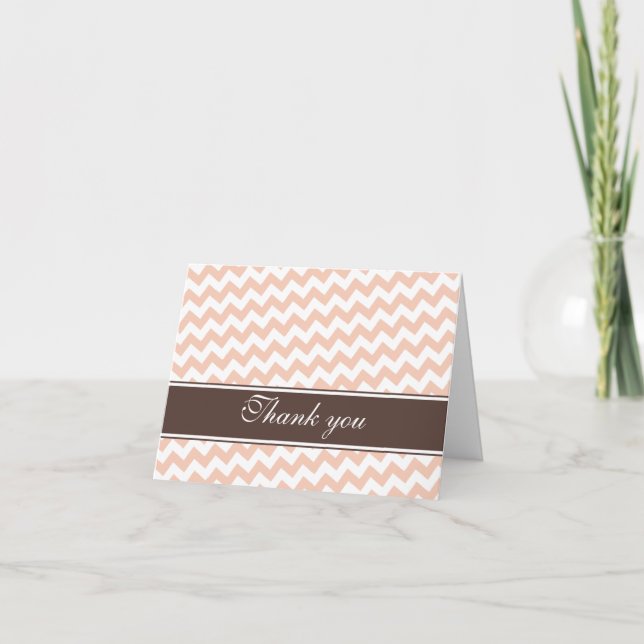 Cartões de agradecimento personalizados com listra (Frente)