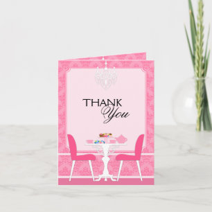 Cartões de Agradecimento Personalizados para Chá d