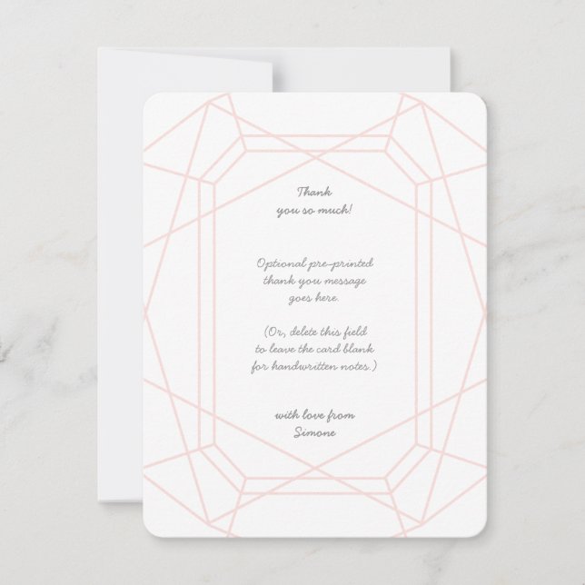 Cartões de agradecimento Personalizados por Gem (Frente)