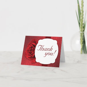 Cartões de Agradecimento Personalizados Red Rose D