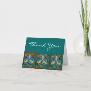 Cartões de Agradecimento Personalizados Romã Azul