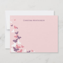 Cartões de Agradecimento Planos Borboletas Esvoaça