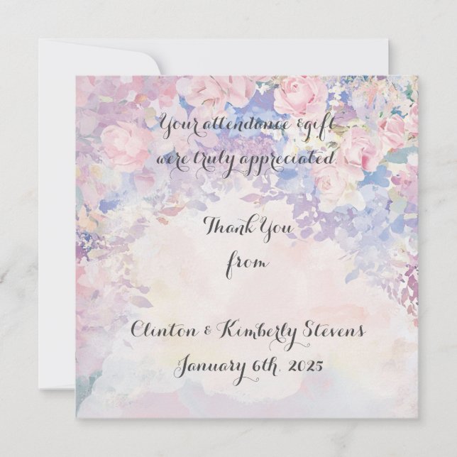 Cartões de agradecimento planos personalizáveis Al (Frente)