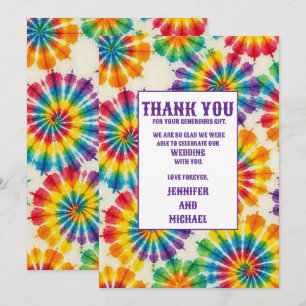 Cartões de Agradecimento Psychedelic Tie Dye