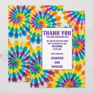 Cartões de Agradecimento Psychedelic Tie Dye