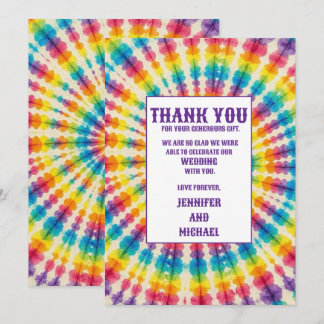 Cartões de Agradecimento Psychedelic Tie Dye