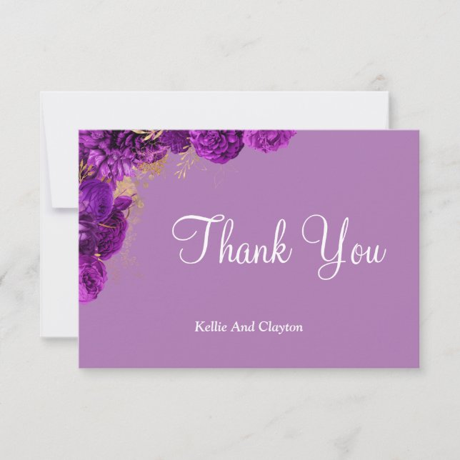 Cartões De Agradecimento Puros E Dourados (Frente)