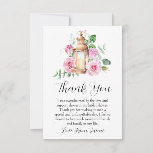 cartões de agradecimento rosa cor de blush floral