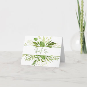Cartões de Agradecimento Rustic Greenery Botânico 