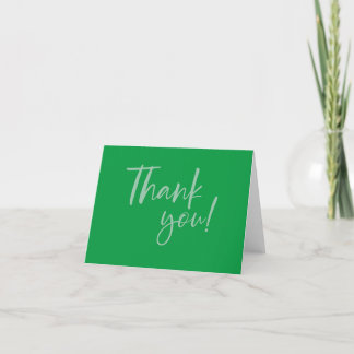 Cartões de Agradecimento Script Elegante Verde