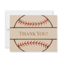 Cartões de agradecimento temáticos de beisebol