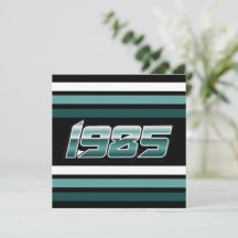 cartões de agradecimentos 40º Teal de Faixa Retroa