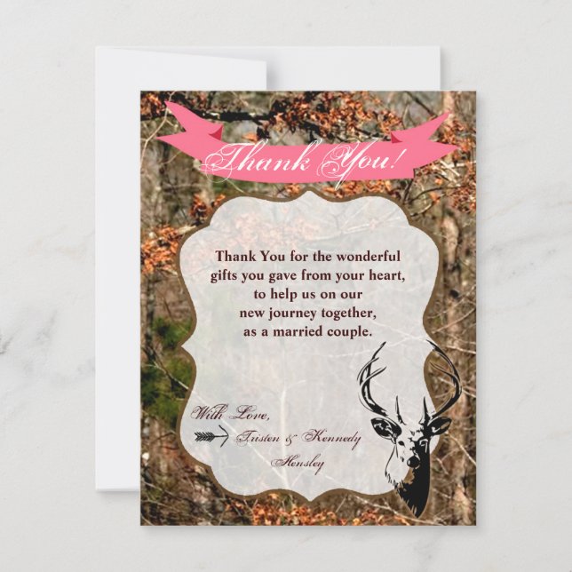 cartões de agradecimentos 4x5 LISOS que caçam a (Frente)