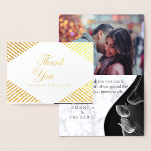 Cartões de agradecimentos Abstrato preto branco m