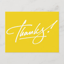 Cartões de agradecimentos Amarelo Limão de Script 
