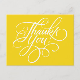 Cartões de agradecimentos Amarelo Limão de Script 