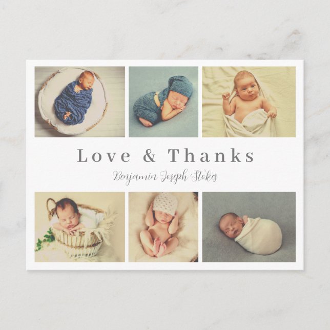 cartões de agradecimentos, amor e obrigados para b (Frente)