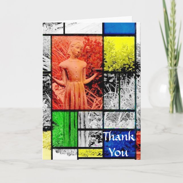 Cartões de agradecimentos Anjo da Rapariga (Frente)