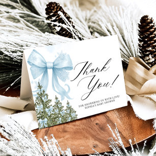 Cartões de agradecimentos Arco azul do Chá de fral