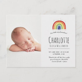 Cartões de agradecimentos arco-íris, anúncios de n