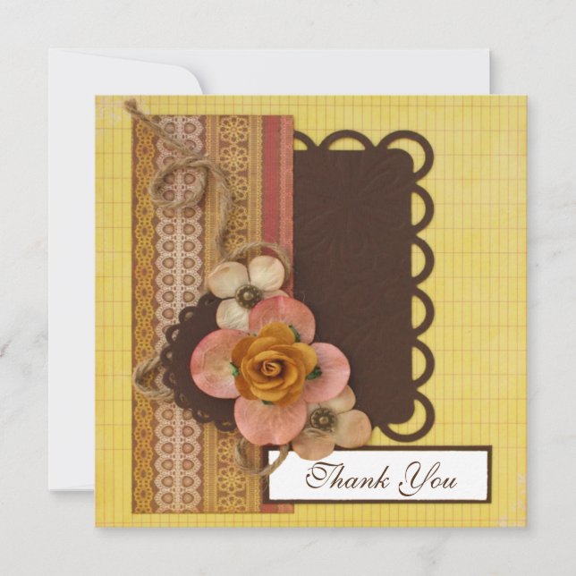 Cartões de agradecimentos artesanal (Frente)