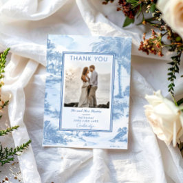 Cartões de agradecimentos Azul de Casamento de Tún