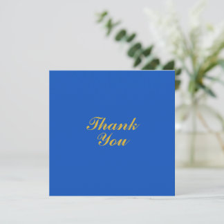 Cartões de agradecimentos Azul e Dourado de Casame