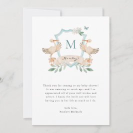 Cartões de agradecimentos Baby Boy