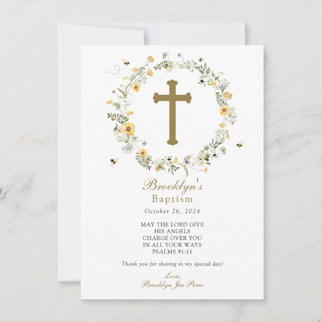 Cartões de agradecimentos batismo (Frente)