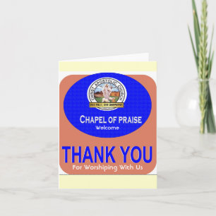 CARTÕES DE AGRADECIMENTOS, Bem-Vindo, Por Adoração