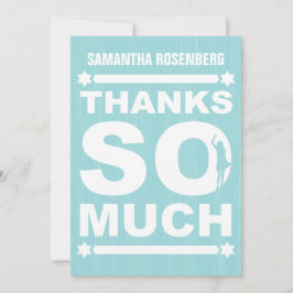 Cartões de agradecimentos Big Type Bat Mitzvah em