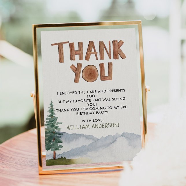 Cartões de agradecimentos Birthday Woodland (Criador carregado)