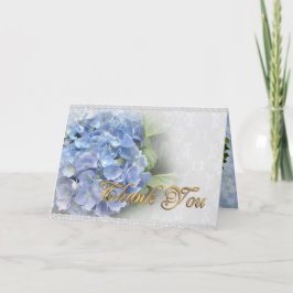 Cartões de agradecimentos Blue Hydrangeas