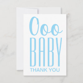 Cartões de agradecimentos: Blue Ooo Baby Obrigado