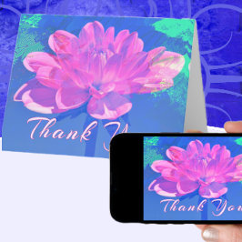 Cartões de agradecimentos bonito Dahlia Bloom